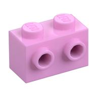 Brick Special 1 x 2 with 2 Studs on 1 Side (Bright Pink)