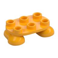 Feet, 2 x 3 x 2/3 with 6 Studs on Top (Bright Light Orange)
