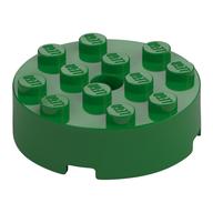 Brick Round 4 x 4 Centre Hole (Green)