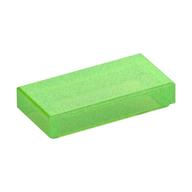 Tile 1 x 2 with Groove (Opal Trans-Bright Green)