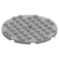Plate Round 8 x 8 (Light Bluish Gray)