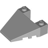 Brick Wedged, Sloped 4 x 4 Taper, with Stud Notches (Light Bluish Gray)