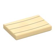Tile 2 x 3 with Dark Tan Lines Print (Tan)