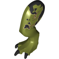 Animal Body Part, Dinosaur, Tyrannosaurus Rex Leg, Left, with Pin, Black Claws, Black Markings, Scars Print (Olive Green)