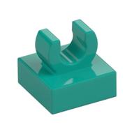 Tile Special 1 x 1 with Clip with Rounded Edges (Dark Turquoise)