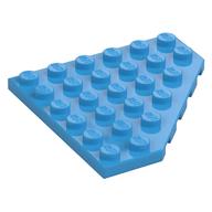 Wedge Plate 6 x 6 Cut Corner (Dark Azure)