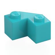 Brick Wedged 2 x 2 Facet (Medium Azure)