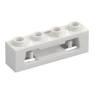 Launcher, Brick Special 1 x 4 with Inside Clips (Disk Shooter) (White)