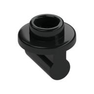 Plate Special Round 1 x 1 with Hollow Stud and Bar on Underside - Long Space (Black)