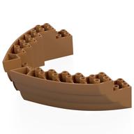 Boat Hull Section, Brick 16 x 10 x 3 (Medium Nougat)