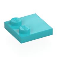 Plate Special 2 x 2 with Only 2 studs (Medium Azure)
