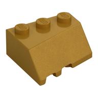 Brick Wedged, Sloped 45° 3 x 3 Right (Pearl Gold)