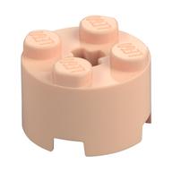 Brick Round 2 x 2 with Axle Hole (Light Nougat)