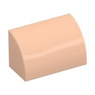 Brick Curved 1 x 2 x 1 No Studs (Light Nougat)