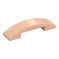 Brick Curved 4 x 1 Double, No Studs (Light Nougat)