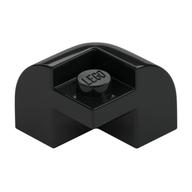 Brick Round, Curved 2 x 2 x 1 1/3, Corner (Black)