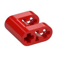 Technic Connector 2 x 2 with 1 x 1 Cut-Out with Axle Holes (Red)