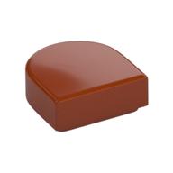 Tile Round 1 x 1 Half Circle (Dark Orange)