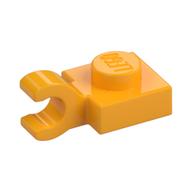 Plate Special 1 x 1 with Clip Horizontal [Thick Open O Clip] (Bright Light Orange)