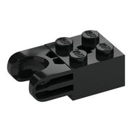 Technic Brick Special 2 x 2 with Ball Socket Wide and Axle Hole, No Arm Holes (Black)