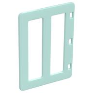 Duplo Door with Two Long Window Panes (Light Aqua)
