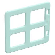 Duplo Door / Window with Four Equal Square Cornered Panes (Light Aqua)