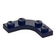 Plate Round Corner 3 x 3 with 2 x 2 Round Cutout (Dark Blue)