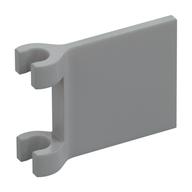Flag 2 x 2 Square, Flared Clip Edge [Thick Clips] (Light Bluish Gray)