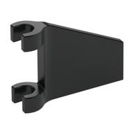 Flag 2 x 2 Trapezoid with Flared Area between Clips (Black)
