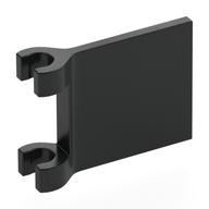 Flag 2 x 2 Square, Flared Clip Edge [Thick Clips] (Black)