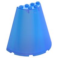 Cone Half 8 x 4 x 6 (Opal Trans-Dark Blue)