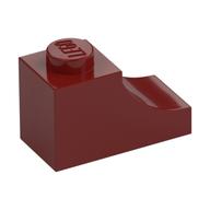 Brick Curved 2 x 1 with Inverted Cutout (Dark Red)