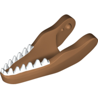 Animal Body Part, Dinosaur, Carnotaurus Lower Jaw with White Teeth (Medium Nougat)