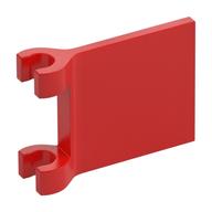 Flag 2 x 2 Square, Flared Clip Edge [Thick Clips] (Red)