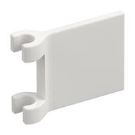 Flag 2 x 2 Square, Flared Clip Edge [Thick Clips] (White)