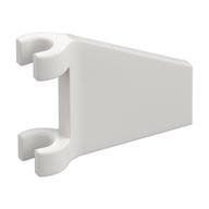 Flag 2 x 2 Trapezoid with Flared Area between Clips (White)