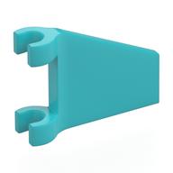 Flag 2 x 2 Trapezoid with Flared Area between Clips (Medium Azure)