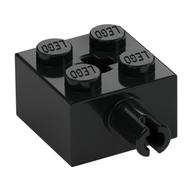 Brick Special 2 x 2 with Pin and Axle Hole (Black)
