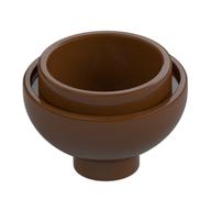 Brick Round 2 x 2 Dome Bottom [Open Stud] (Reddish Brown)