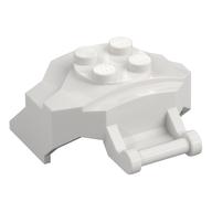 Large Figure Cover 4 x 3 x 2 with Bar, 4 Studs, Ridged (White)
