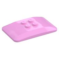 Brick Curved 6 x 4 x 2/3 Quad Curved with 2 x 2 Studs (Bright Pink)