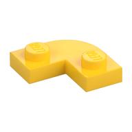 Plate Round Corner 2 x 2 with 1 x 1 Cutout (Yellow)