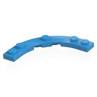 Plate Round Corner 5 x 5 with 4 x 4 Round Cutout (Dark Azure)