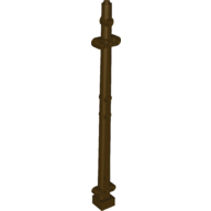 Boat, Mast 2 x 2 x 20 with Holes - Side Aligned x shape Axle Hole, + Orientation (Dark Brown)