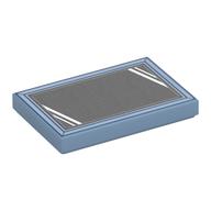 Tile 2 x 3 with Mirror Print (Sand Blue)