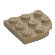Plate Round Corner 3 x 3 (Dark Tan)