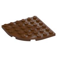 Plate Round Corner 6 x 6 (Reddish Brown)