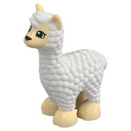 Duplo Animal Alpaca, Tan Face, Ears, and Feet Print (White)