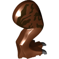 Animal Body Part, Dinosaur, Tyrannosaurus Rex Leg, Right, with Pin, Black Claws and Dark Brown Markings Print (Reddish Brown)