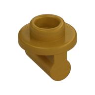 Plate Special Round 1 x 1 with Hollow Stud and Bar on Underside - Long Space (Pearl Gold)